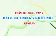 Bài 8.23 trang 76 Toán 10 Kết nối tri thức Tập 2